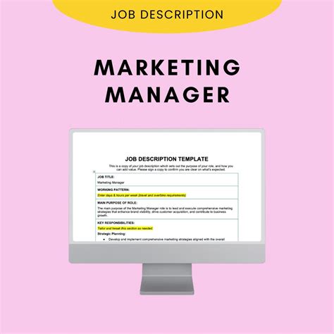 Marketing Manager Job Description Template – Modern HR