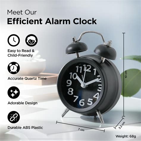 UMAI Alarm Clock (10cm) |Alarm Clock for Students |Loud Alarm Clock fo ...