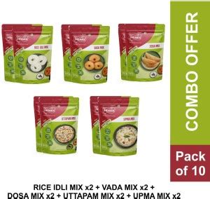 INDIMIX Instant Combo Rice Idli Vada Mix ,Dosa Mix Uittapam Mix,Upma ...