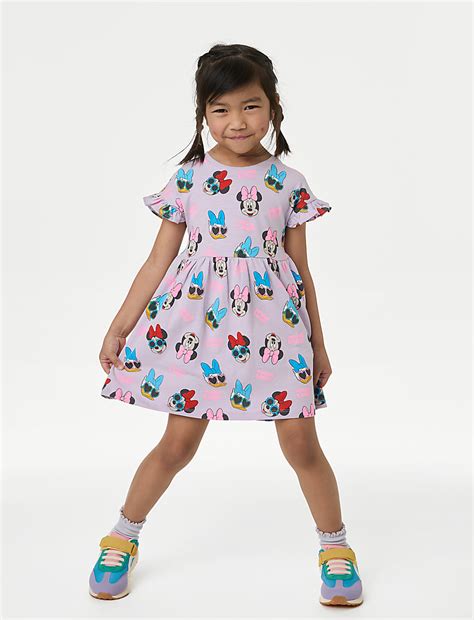 Buy Pure Cotton Minnie Mouse™ Dress (2-8 Yrs) at Marks & Spencer