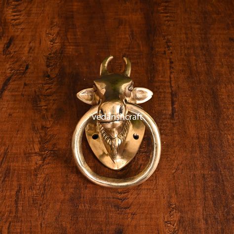 Brass Bull Door Knocker (3.8 Inch) – Vedansh Craft
