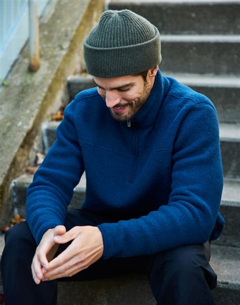 Men's merino wool fleece jacket - Free shipping - Dilling