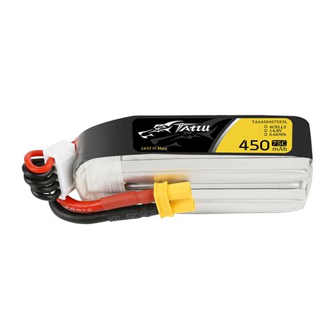 Gens ace Tattu 14.8V 75C 4S 450mah Lipo Battery Pack With India | Ubuy