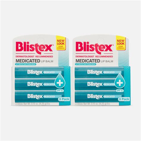 HSA Eligible Blistex Medicated Lip Balm, SPF 15, 0.15 oz. (6-Pack ...