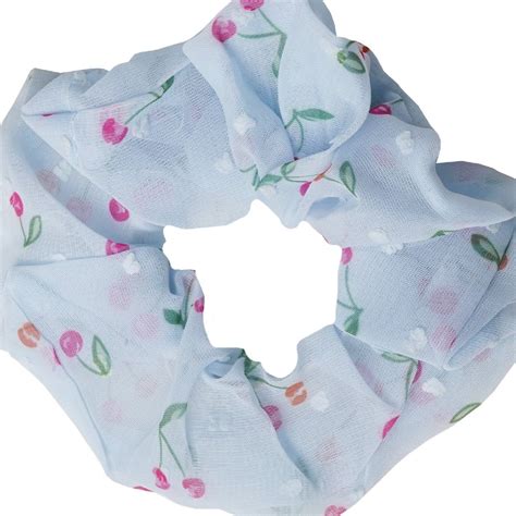 Buy Joker & Witch Cherry Pop Blue Chiffon Scrunchie Online