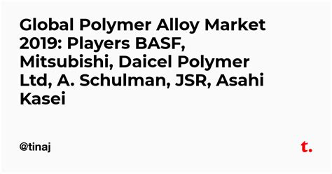Global Polymer Alloy Market 2019: Players BASF, Mitsubishi, Daicel ...