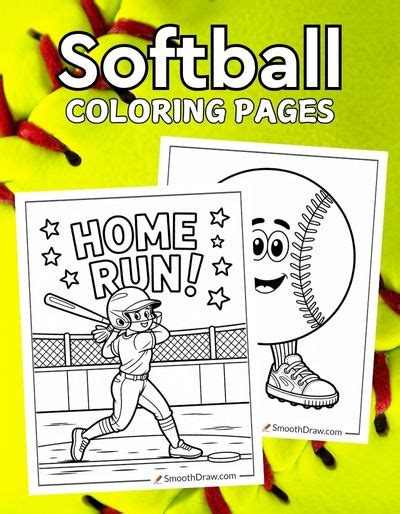 48 Softball Coloring Pages - Smooth Draw