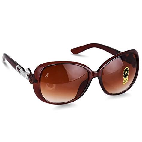 Buy PIRASO UV Protected Lion Design Brown Oval Oversized Sunglasses For ...