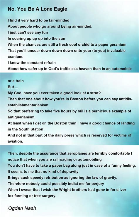 44 Lovely Ogden Nash Funny Poems - Poems Ideas