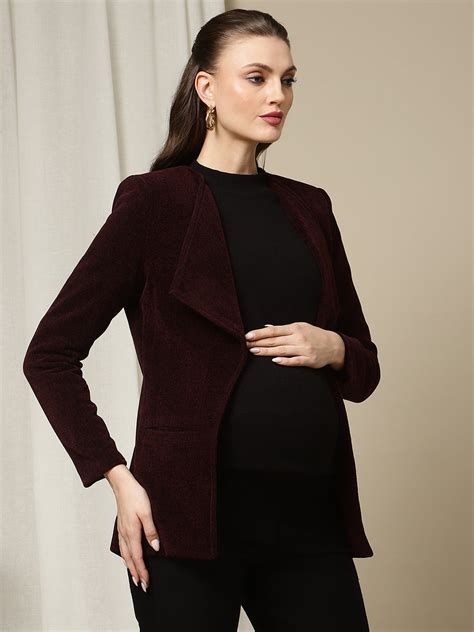 Buy Maternity Winter Woolen Jacket - Purple