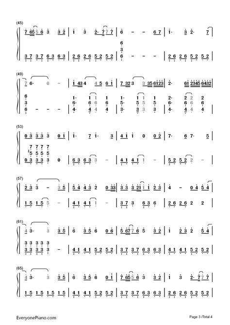 星辰大海是你-那片星空那片海2片头曲双手简谱预览3-钢琴谱文件（五线谱、双手简谱、数字谱、Midi、PDF）免费下载