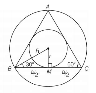 Let ABC be an equilateral triangle with side length a. Let R and r ...
