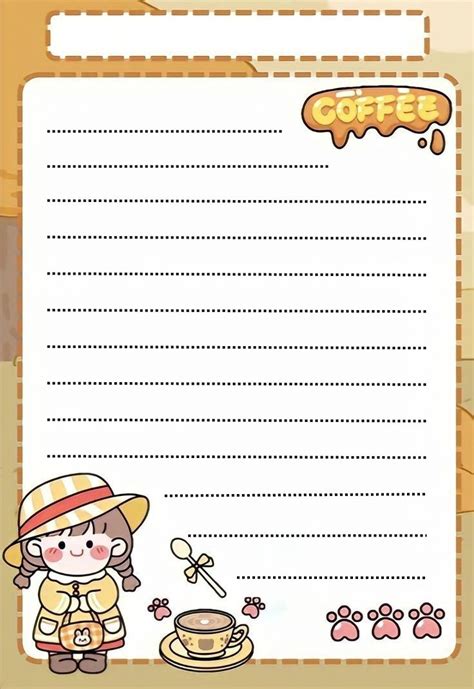 Image result for Cute Note Paper Template