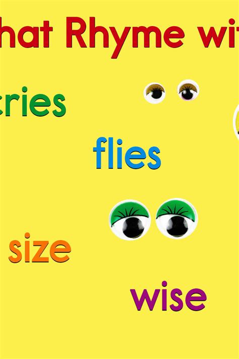 What Words Rhyme With Eyes at Lindsey Vann blog