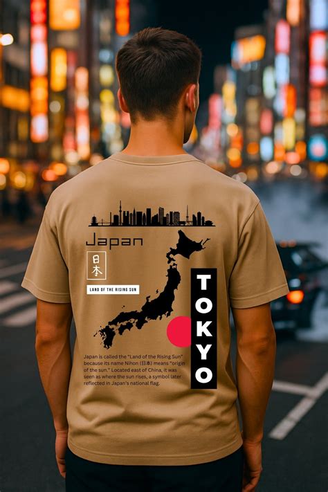 Japan Tokyo rising sun back front Printed Oversize T-Shirt|Oversize ...
