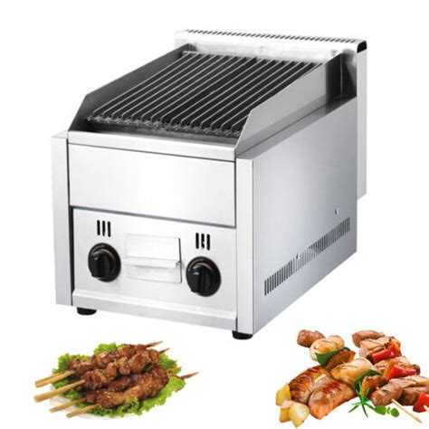 Commercial Gas Grill 2 Burner Charbroiler LPG Gas | Ubuy India