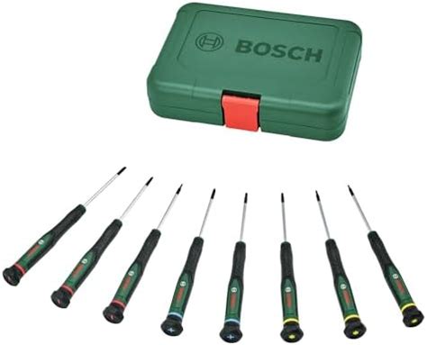 BOSCH Precision Screwdriver Set, 8-Piece with Storage Box - Magnetic ...