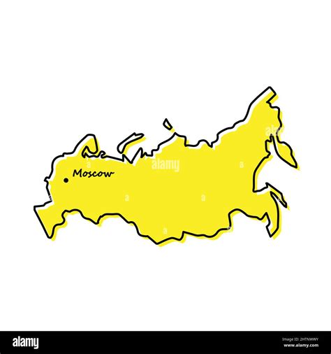 Simple outline map russia hi-res stock photography and images - Alamy