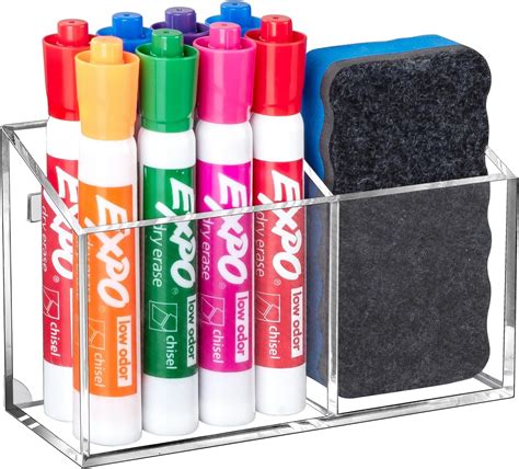 Amazon.com: Magnetic Dry Erase Marker Holder Clear Acrylic Magnetic ...