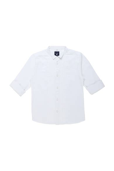 Buy Boys White Slim Fit Solid Casual Shirt Online - 730488 | Allen Solly