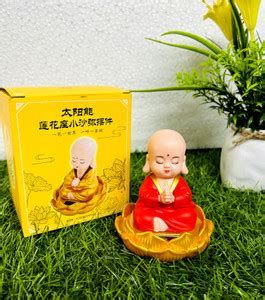 FABULOUS FINDS Solar Buddha with Head moving for Health Wealth ...