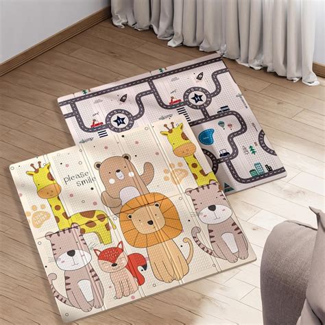 Baby Play Mat, 200 * 180cm Large Thick Playmat, Folding Portable ...