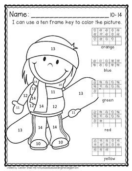 Image result for Ten Frame Color by Code Homework Help