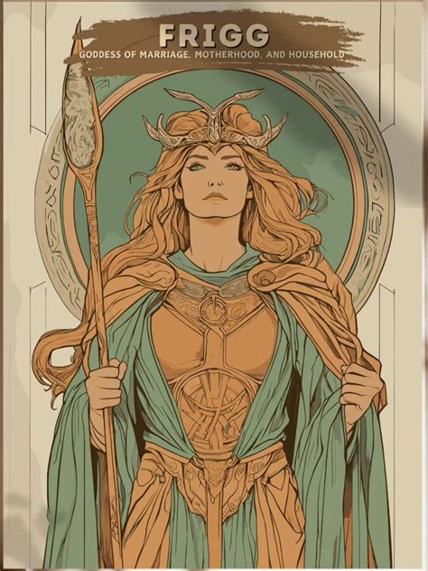 Norse mythology goddess Frigg wall art print in 2025 | Norse mythology, Norse mythology ...
