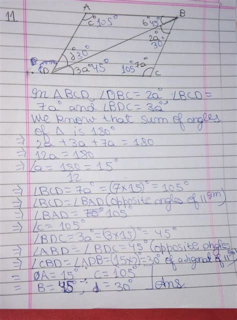 in figure 5 ABCD is a parallelogram.find the value of a,b,c and d ...