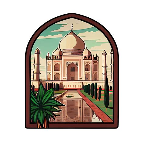 adesivo de desenho animado do taj mahal em agra, índia 17333855 PNG - camouflage of taj mahal