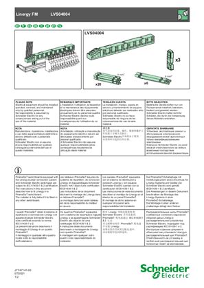 Linergy FM 4P Distribution Block 80A - Instruction Sheet | Schneider ...
