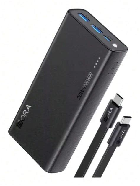 Power Bank Portable Battery 20000mah Pd 20w Fast Charging 2 USB Ports ...