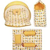 Fareto Combo of Baby Mattress with Net | Sleeping Bag | 4 Pcs Bedding ...