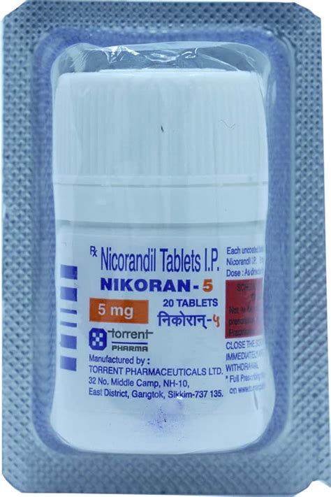 Nikoran 5 Tablet: Uses, Side Effects, Price, Dosage & More Info - PharmEasy