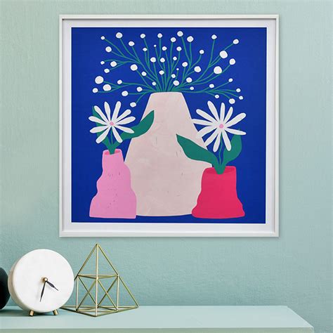 Buy Decorative Three Flower Pot Canvas Wall Painting Online in India ...