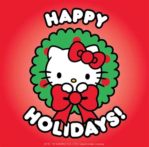 #HappyHolidays from #HelloKitty (^з^)-☆ | Hello kitty christmas, Hello ...