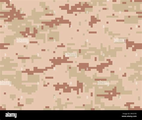 Desert camouflage seamless pattern. Digital (pixelated) texture. Three ...