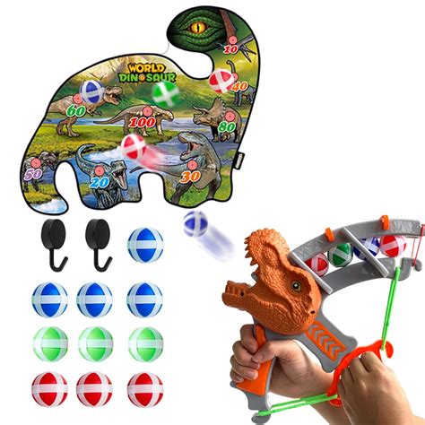 Tassino Dinosaur Bow Dart Game for Kids Dinosaurs Fabric Dart Board ...