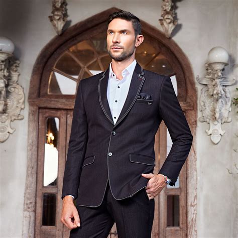 Stylish Fabricated Black Suit For Men – Suvidha Fashion
