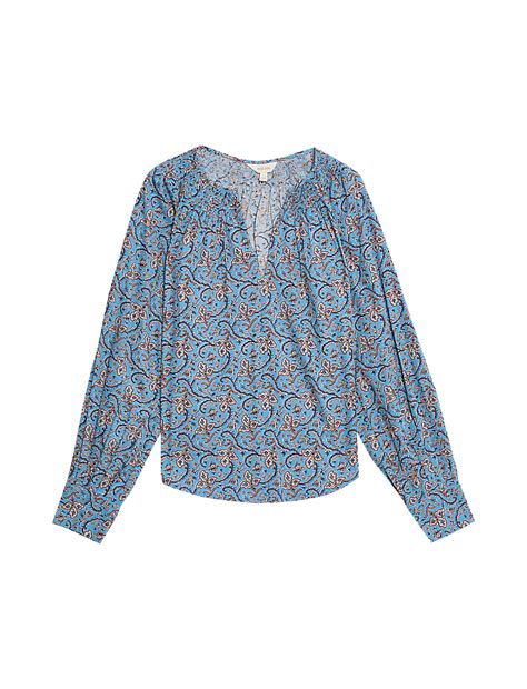 Buy Pure Cotton Printed V-Neck Blouse at Marks & Spencer