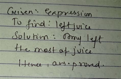 Solved: Hassan and Amy have the same amount of juice in a carton ...