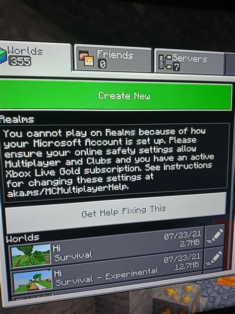 Minecraft Xbox Multiplayer Not Working 的图像结果