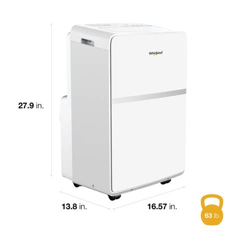 Whirlpool 6500-BTU DOE (115-Volt) White Vented Portable Air Conditioner ...