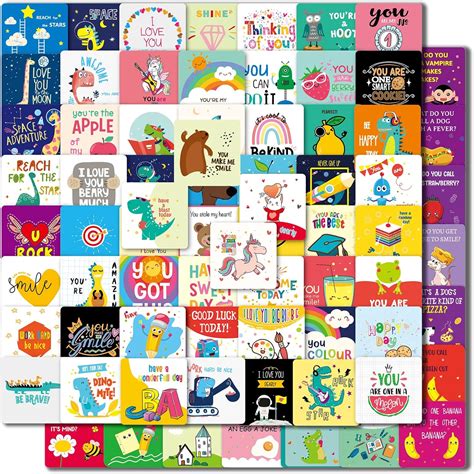 Buy Lunch Box Notes & Jokes for Kids, 120 Pcs Cute Positive Affirmation ...