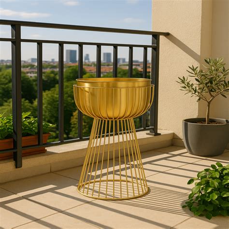 Carole single large planter with stand – Kridhaliving