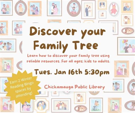 Discover Your Family Tree Workshop, Chickamauga Public Library, 16 ...