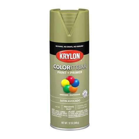 Krylon Acrylic Enamel Satin Spray Paint and Primer In One (NET WT. 12 ...
