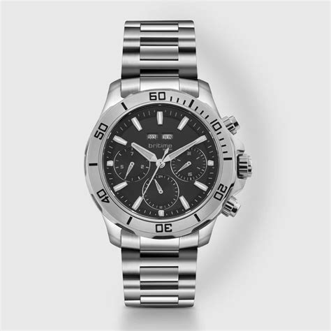 Britime Equinox Men Automatic Black Dial Multi-Function Stainless stee ...