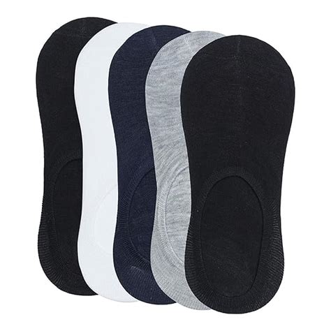 BADGEWOOD Offer Loafer Socks Pack of 5 Pairs for Men & Women Solid Low ...