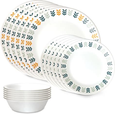 Amazon.com: Corelle Country Cottage 16-Piece Mugless Dinnerware Set ...